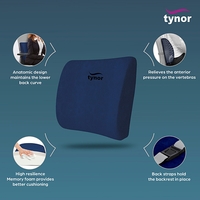 Tynor Lumbo Back Rest Urbane- Blue, Universal Size