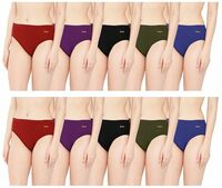 Btag Women’s 100% Cotton Mid-Rise Briefs – Soft, Breathable & Full Coverage Innerwear (Pack of 10)