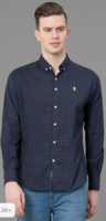 Men Regular Fit Checkered Button Down Collar Casual Shirt.