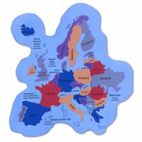 Storio Europe Map Puzzle for Kids | Educational Geography Learning Toy for Ages 4-8 | Jigsaw Puzzle Gift for Boys & Girls | Fun Way to Learn European Countries | Montessori Puzzle Game