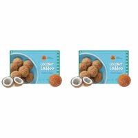 GO DESi Coconut Ladoo, 300 grams, Laddu, Laddoo, Gift for Sister and Brother, Indian Sweets, Mithai Gift (Pack of 2)