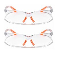 Robustt Unbreakable Safety Goggles – Scratch, UV & Dust Protected Polycarbonate (Transparent, Pack of 2)