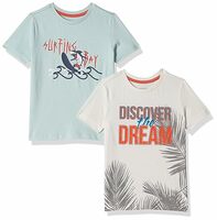 Amazon Brand - Symbol Boys Boys 100% Cotton Printed Half Sleeves T-Shirt | Age 2-7 Years