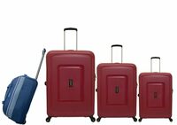 Aristocrat Storm Set of Trolley Bags, 4 Wheels, Hard Case Luggage with Combination Lock, Lightweight (Maroon, Cabin + Medium + Large)