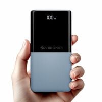ZEBRONICS 10000 mAh Power Bank | 22.5W Super Fast Charging | PD3.0 (PPS) | Dual Type-C & USB-A | LED Percentage Display | Sleek/Texured Body | for All Mobiles, Tablet, Earbuds, EnergiPod 10R1 (Blue)