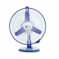 Orient Zippy 230mm Table cum Wall Fan | 2-in-1, 2500 RPM, Adjustable Tilt, 2Y Warranty (White-Blue)