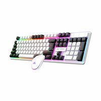 Ant Esports KM1610 LED Gaming Keyboard and Mouse Combo,, White