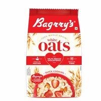 Bagrry's White Oats 1Kg | Breakfast Cereal, Instant Oats Breakfast, Natural Whole Grain| High Soluble Fibre | Protein Goodness | Non GMO