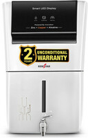 Kenstar White Pureza. 8 L RO + UF + UV + Copper + Alkaline + Mineralizer Water Purifier Needs no service for 2 years  (White)