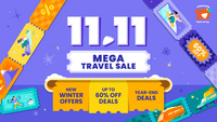 Klook 11.11 Mega Travel Sale - New Winter Offers | Upto 60% Off Deals
