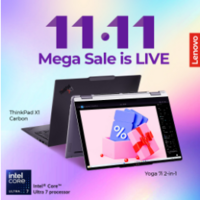 Lenovo 11.11 MEGASALE - Up to 50% OFF Laptops + 8% Rewards + $1 Monitors & Accessories
