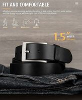 Men's Genuine Leather Belt for Men, | (Black) Loot Deal 79% Discount