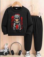 WINGS 2 FLY Boys & Girls Casual T-shirt Pant (Black)