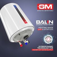 GM Balin 25L Storage Water Heater (Geyser) |4 star| ISI Marked – White