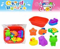 Crackles 8 Piece Pack of CHU CHU Squeezy Bath Toys for Babies/Toddler/Infants and Newborns.