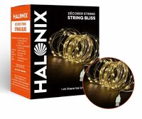 Halonix Bliss Rice Light | Decorative Light | Fairy Light | USB Powered | String Light | Diwali Light | Warm White| Pack 1