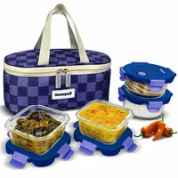 Home Puff Borosilicate Glass Lunch Box with Lunch Bag at ₹1028 on Amazon (MRP ₹1299) Use coupon