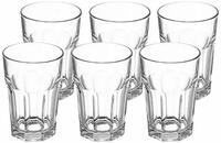 Solimo Glass Tumblers, Set of 6 (350ml each)
