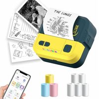 SEZNIK Mini Printer, Inkless, Thermal, Bluetooth, Portable Printer, Compatible Android, iOS Mobile. 1 Year Warranty (Echo-GoldenYellow)