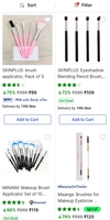 Makeup brush starting from Rs 99