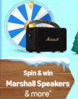 Amazon Spin and Win ₹10/20,. Marshall speakers and more*