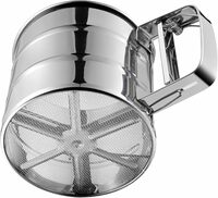 Stainless Steel Flour Sifter, Double-Layer Mesh Design, Kitchen Powder Screening Tool 1 pcs