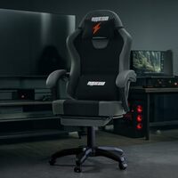 Drogo Aura Ergonomic Gaming Chair With Premium PU Leather Fabric, Linkage Armrest, Adjustable Neck & Lumbar Pillow | Computer Chair For Study | Office Chairs For Work From Home With Recline (DarkGrey)