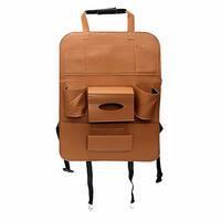 Oshotto Car Backseat Storage Organizer Phone Holder,Multi-Pocket for Bottles, Tissue Boxes,Kids Toy Storage and Great Travel Accessory Compatible with Ford Freestyle (Tan)