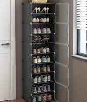 AYSIS Plastic Shoe Rack for Home |   DIY Shoe Rack with Door for Home Storage Plastic Box Organizer