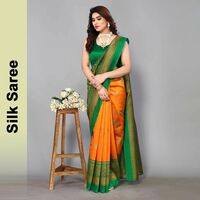  Woven Mysore Art Silk Saree with Unstitched Blouse on Flipkart