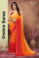 Embellished, Striped, Ombre, Self Design Bollywood Satin Saree with Unstitched Blouse on Flipkart