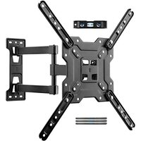 suptek Adjustable TV Wall Mount, Swivel and Tilt TV Arm Bracket for Most 23-55 inch LED, LCD Monitor and Plasma TVs up to 100lbs VESA up to 400x400mm (A1+)