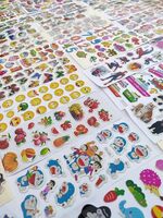 Eclet Wall Cartoon Puffy 3D PVC Cute Mix Stickers Funny for Kids On Gifts (20 Sheet), Removable, 12 x 12 x 12 cms (MOQ 2)