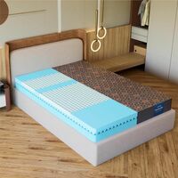 SleepyHug SnowFlexGRID Dual Ortho Plus 8 Inch Orthopedic Mattress | Reversible & 5 Zone Support | Back Pain Relief, Zero Motion Disturbance Grid Mattress | Ideal for Double Size Bed (75x48x8)
