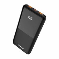 Dubstep Powerblitz X2 10,000 mAh Multi-Device Charging Powerbank with Dual USB Port & Type-C, LED Battery Indicator (Black)