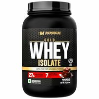 Bigmuscles Nutrition Gold Whey Isolate (1kg, Rich Chocolate) | 27g Whey Protein Isolate 90% | 7 Natural Ingredients Only | 0 Added Sugar | Clean Label Project Purity Award USA