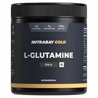 Nutrabay Gold L-Glutamine Supplement Powder 180g, Cola Flavor – Post Workout Amino Acid for 