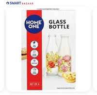 Home One Glass Bottle Set of 4 500 ml Each @59RS | 1000ml Pack of 4 @99RS