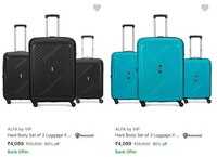 Alfa Hard Body Suitcases (Set of 3) @ Up to 85% Discount