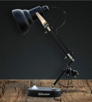 Crosscut Black Adjustable Study Lamp With Aluminium Base