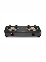 Greenchef Black Glass Top 2 Burner Gas Stove - Gas Stove for Unisex 31545259