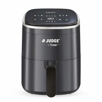 Judge by Prestige InstaAir Digital Air Fryer| 80% less Oil Consumption| 4.0L Capacity| 1250 Watts| Air Fry, Grill, Roast, Bake | Digital Display with 8 Preset Menu| Easy to Clean Frying Basket |Black