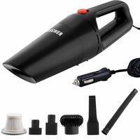 WOSCHER 589 Car Vacuum Cleaner 12V High Power 120W Handheld Portable Car Vacuum for Deep Cleaning| 4500PA Powerful Suction,10 Ft Cord, HEPA-Filter (Black)