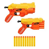 Nerf Alpha Strike Fang QS-6 and Cobra RC-6 Blasters,Multi-Dart Blasting,10 Official Nerf Elite Darts,for Kids, Teens, Adults