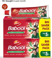 Dabur 700g  Babool Ayurvedic Toothpaste -(350g x 2) | For Strong Teeth & Healthy Gums | Helps in Cavity Protection, Fresh Breathe | All Round Protection 