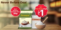 Buy Daawat Devaaya Rice 5kg and Get Any 1Kg Sugar 1Rs on JioMart