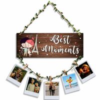 Sehaz Artworks Photo Frame Wall Hanging | Collage Photo Frames for Wall | Wall Photo Frames for Home Decoration | Clips For Photo Hanging | Balcony Decoration Items Outdoor | Room Decor Items