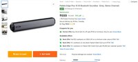 Pebble Edge Plus 10 W Bluetooth Soundbar  (Grey, Stereo Channel)