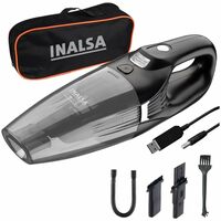 INALSA Cordless Vacuum Cleaner for Car & Home |Wet & Dry Vacuum Cleaner|Strong Suction |HEPA Filtration|USB Rechargeable| Wireless Vacuum Cleaner |Handy Vacuum Cleaner(Free Carry Bag) Carworx CL