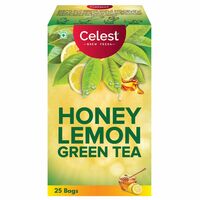 Celest Green Tea | Green Tea for Weight Loss | Lemon & Honey - 25 pcs